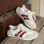 Lage sneakers dames met veters, mesh bovenwerk en gewatteerde boord 8