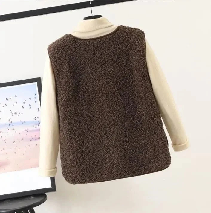 Zacht pluche vest dames met lichte warmte voor het tussenseizoen 10