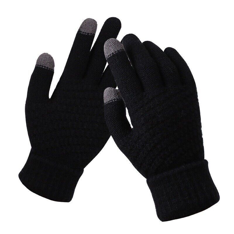 Zachte gebreide handschoenen dames met touchscreen 1