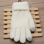 Zachte gebreide handschoenen dames met touchscreen 19