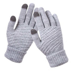 Zachte gebreide handschoenen dames met touchscreen 2