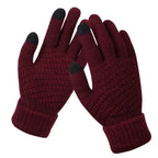 Zachte gebreide handschoenen dames met touchscreen 6