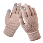 Zachte gebreide handschoenen dames met touchscreen 7