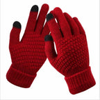 Zachte gebreide handschoenen dames met touchscreen 9