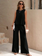Arianna - Zomerse tweedelige set met top en casual broek dames